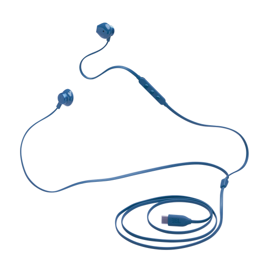JBL Tune 305C USB - Blue - Wired Hi-Res Earbud Headphones - Detailshot 3